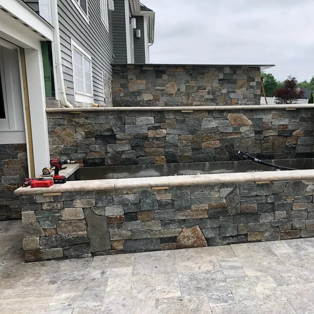 Before and after masonry repair